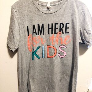 Colorful Gray Teacher Tee